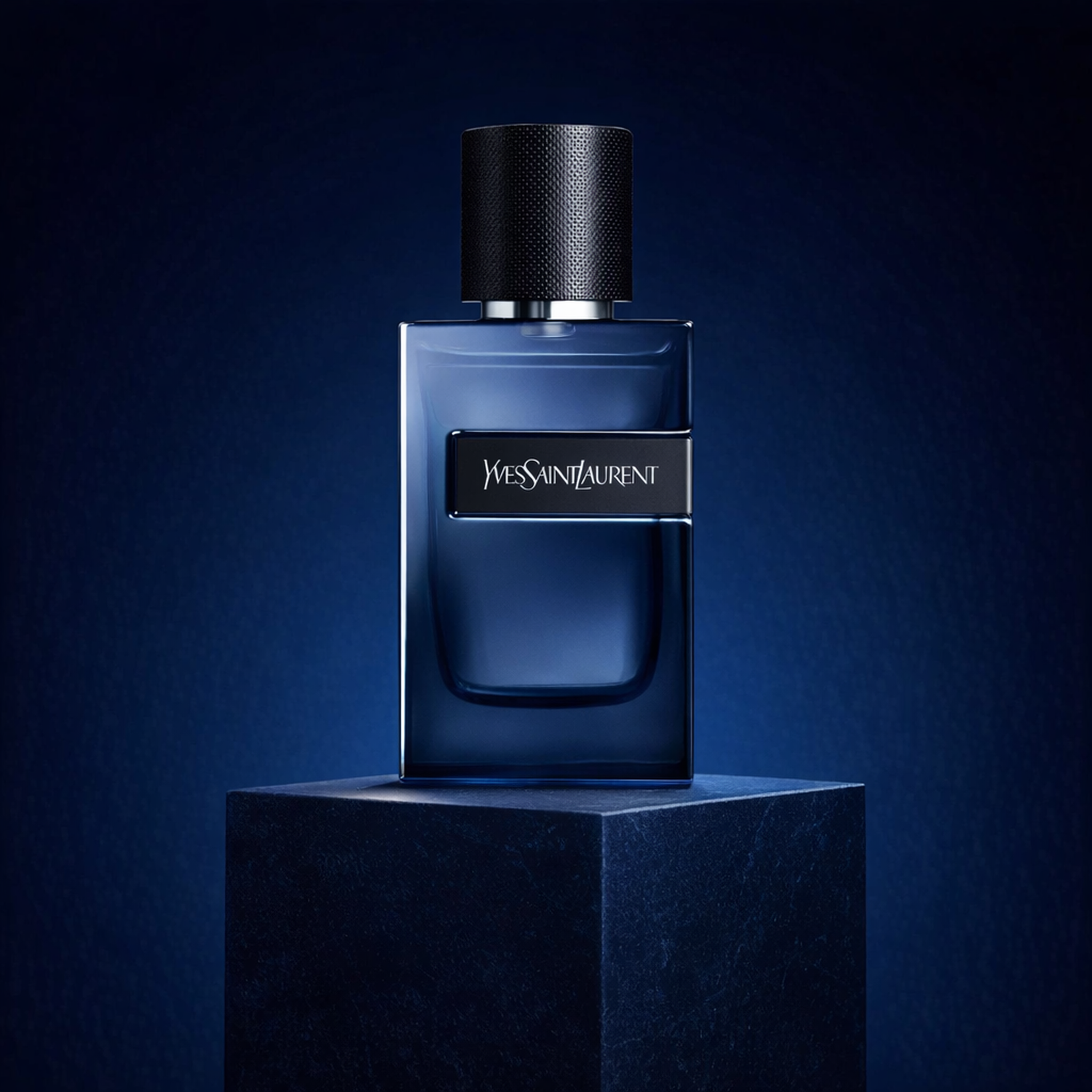 Yves Saint Laurent Y Elixir Parfum upright pedestal gallery showcase