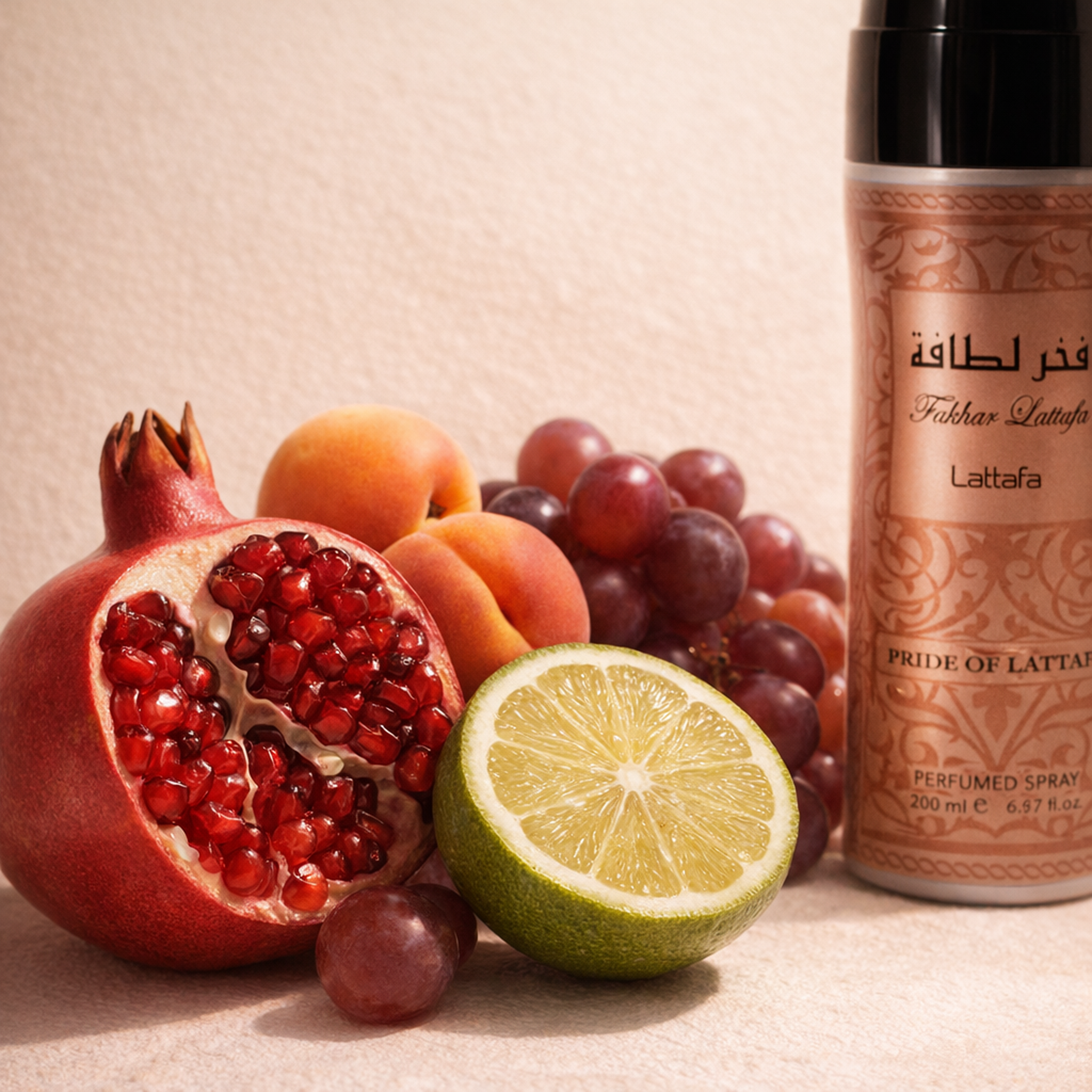 Lattafa Fakhar Rose Deodorant fragrance notes image
