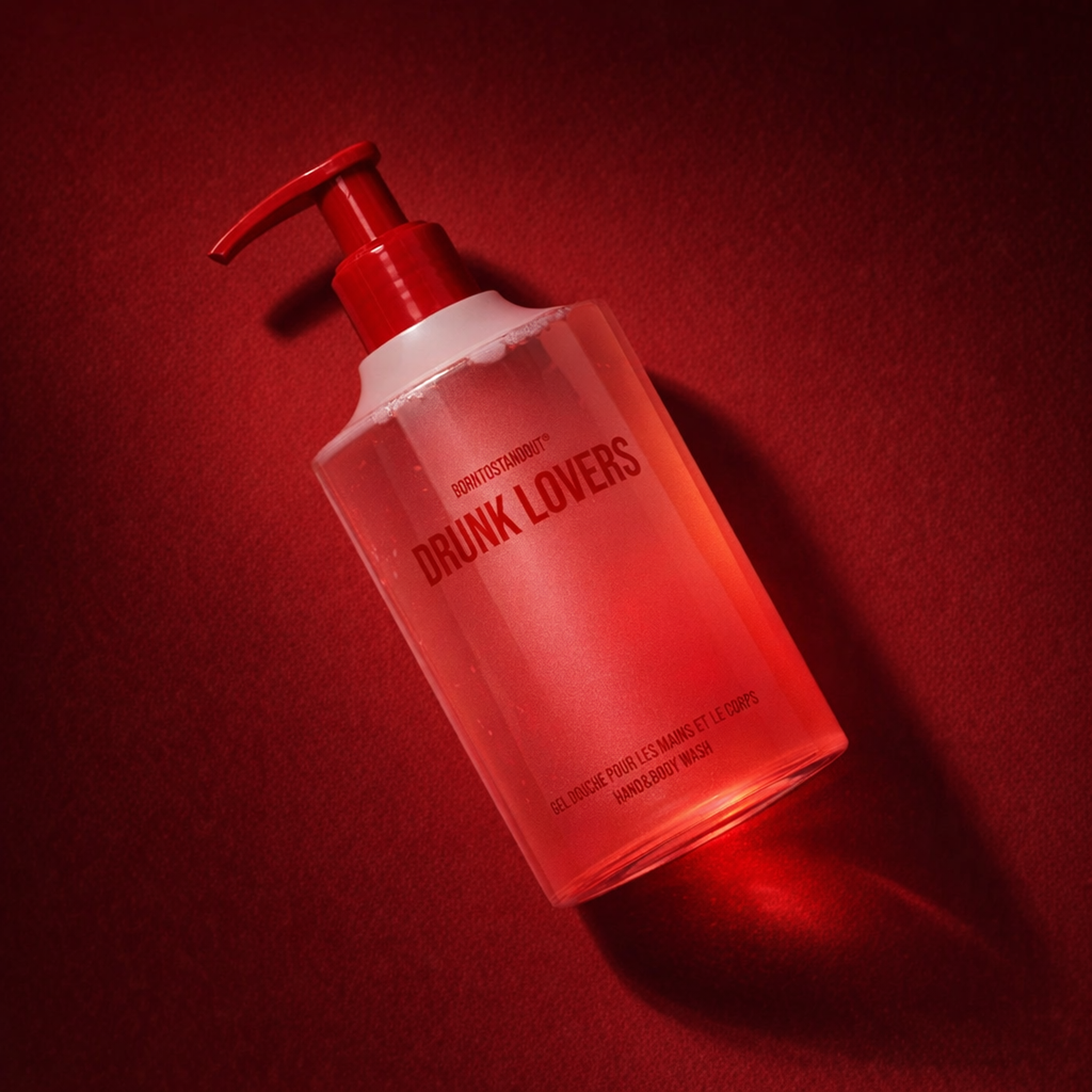 BORNTOSTANDOUT Drunk Lovers Hand & Body Wash angled still-life gallery showcase