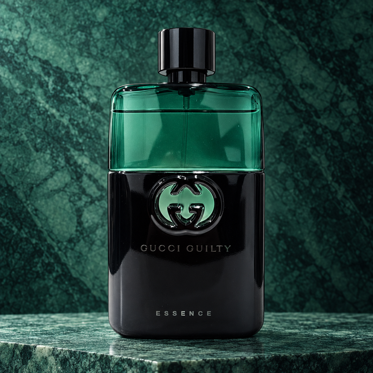 Gucci Guilty Essence EDT For Men generated pedestal image