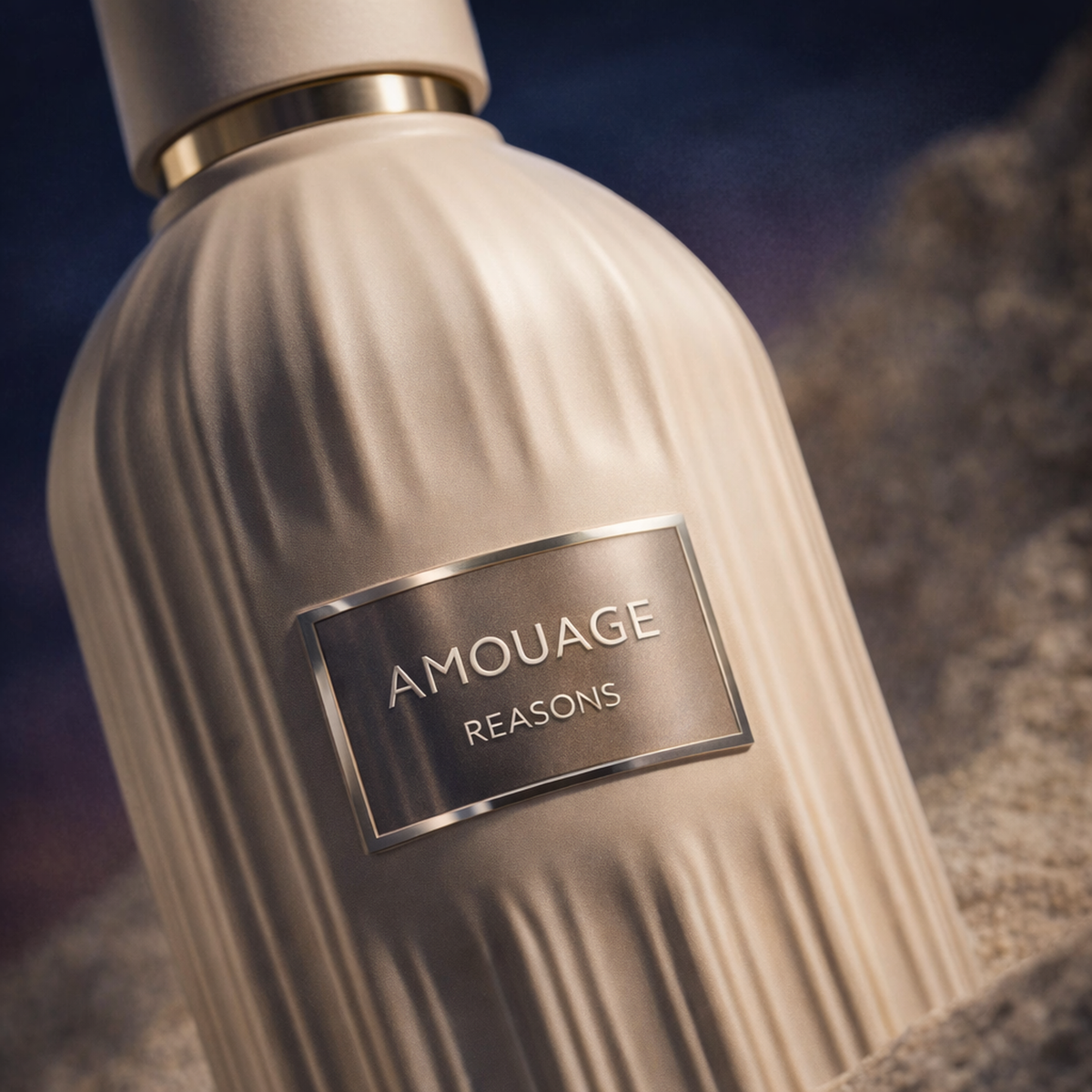 Amouage Reasons Essence Parfum macro label detail gallery showcase