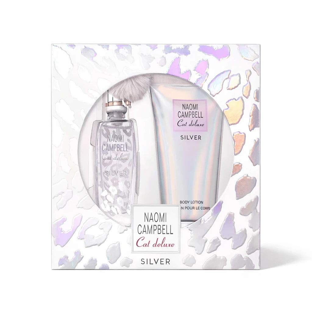 Naomi Campbell Cat Deluxe Silver EDT & Body Lotion Gift Set for Women OpenAI studio hero