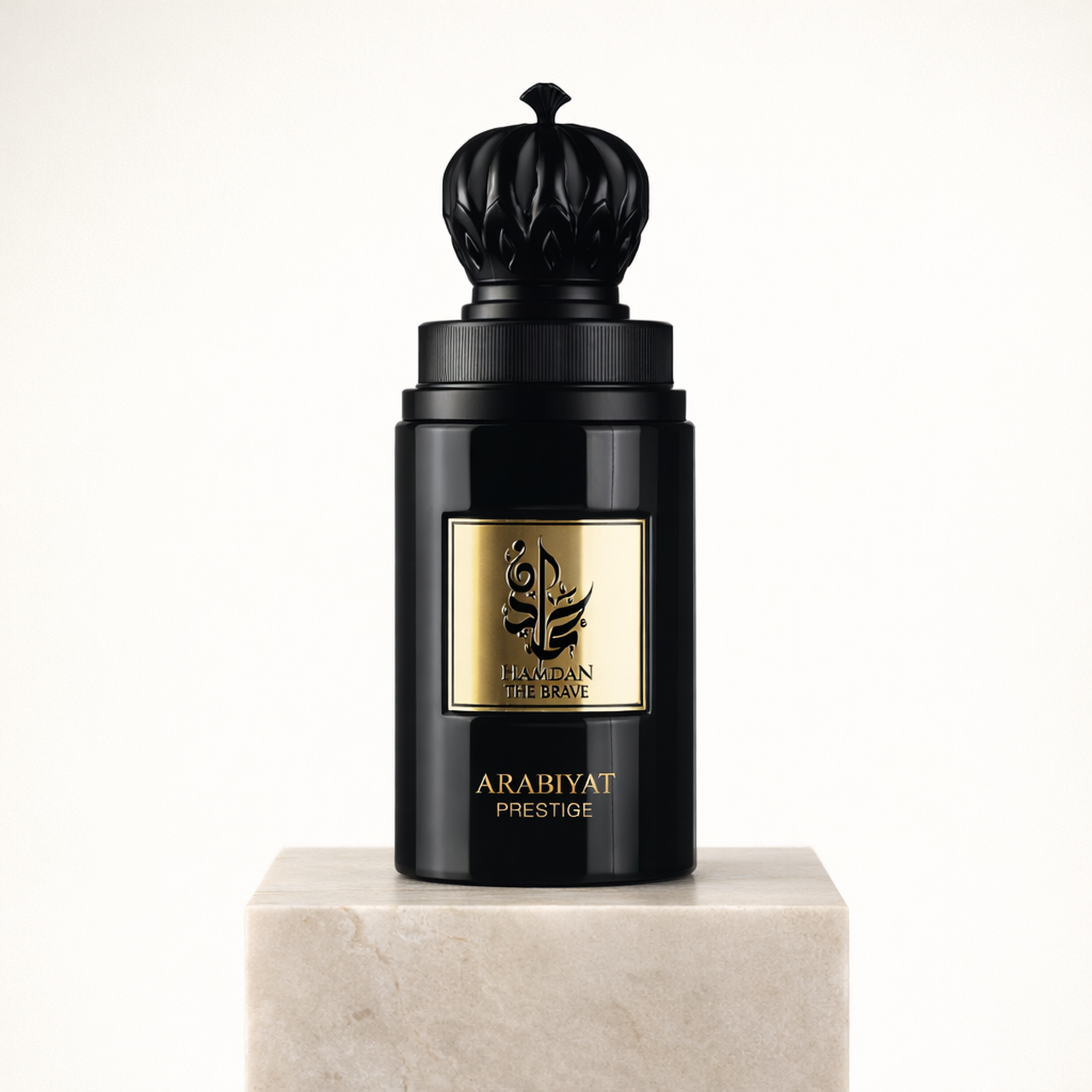 Arabiyat Prestige Hamdan the Brave EDP for Men upright pedestal gallery showcase