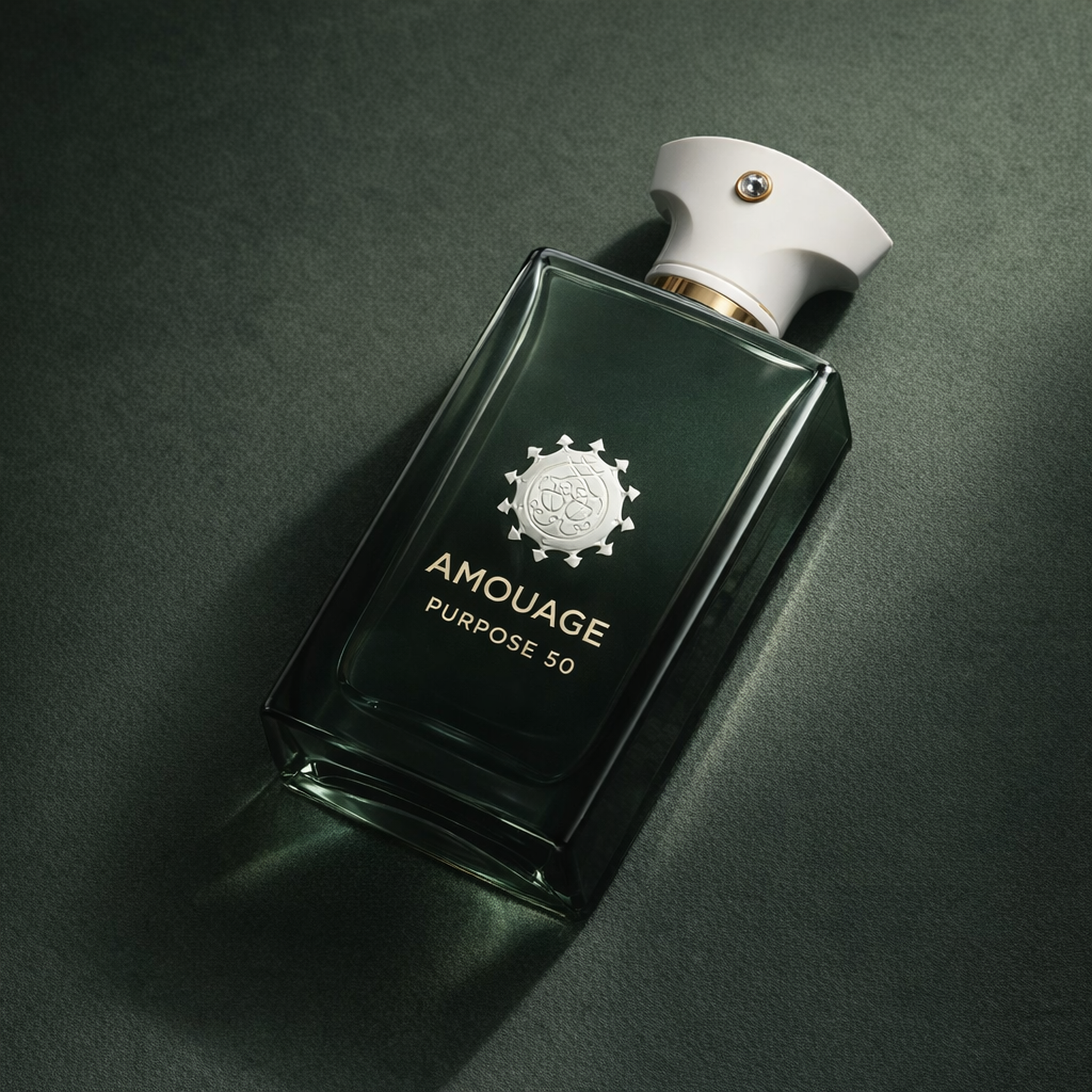 Amouage Purpose 50 Extrait de Parfum For Men angled still-life gallery showcase