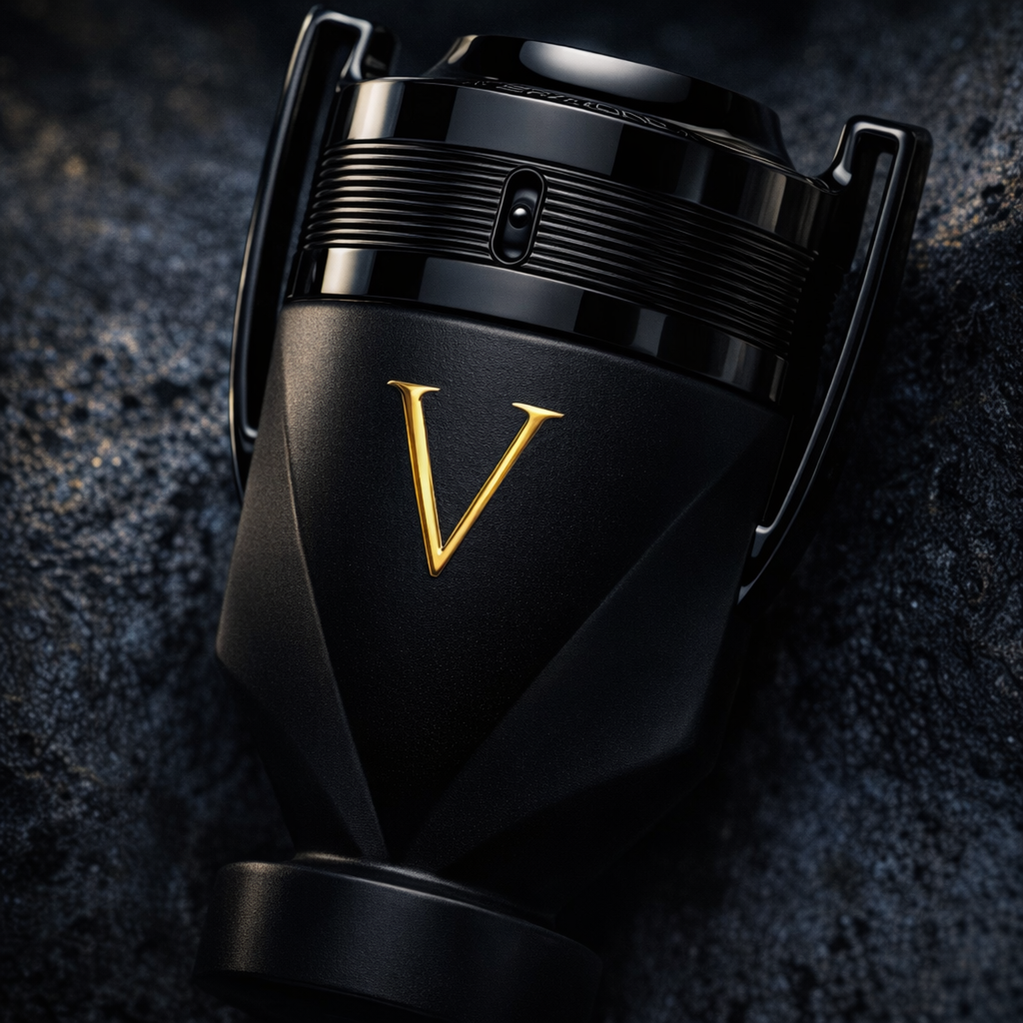 Paco Rabanne Invictus Victory Absolu Parfum Intense For Men macro label detail gallery showcase