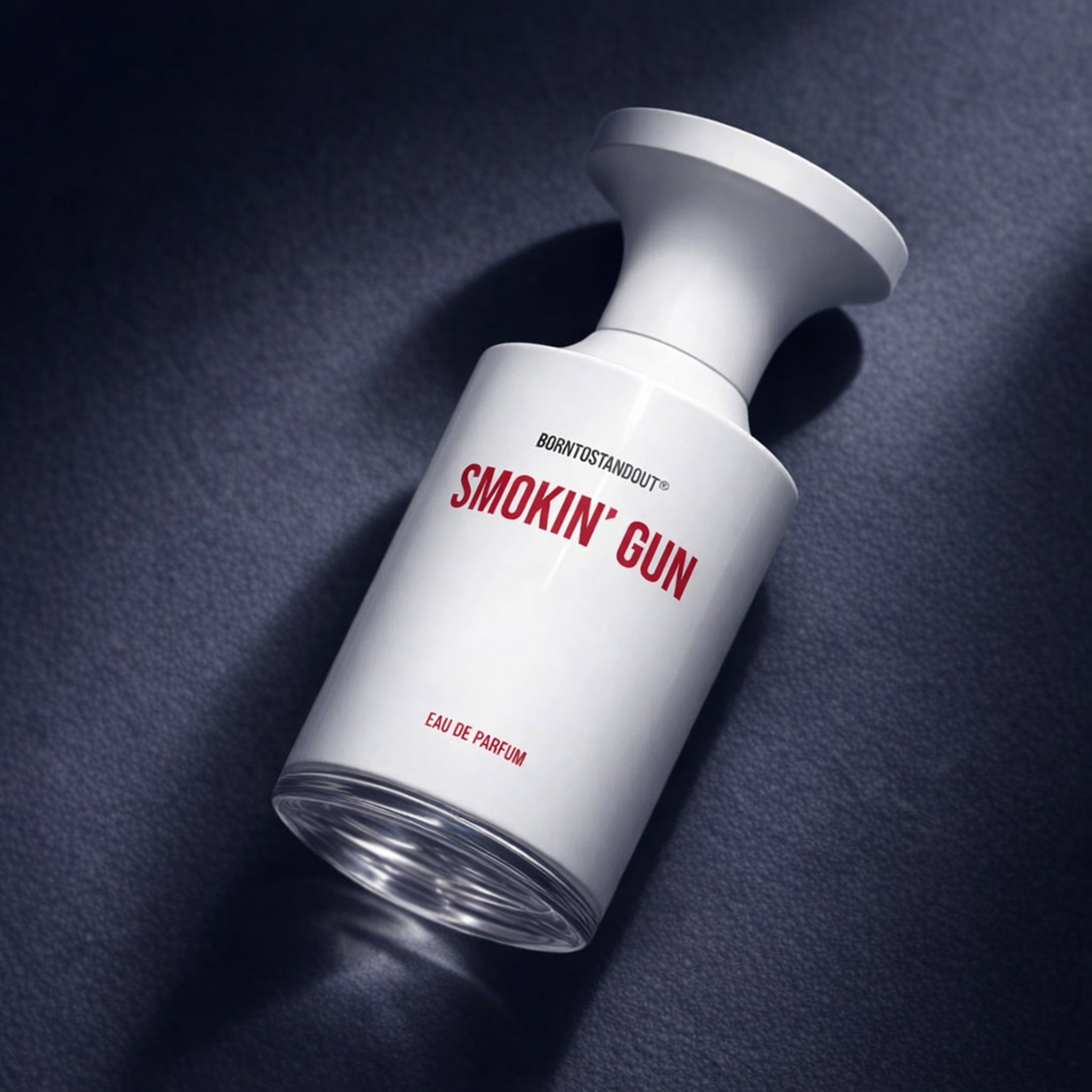 BORNTOSTANDOUT Smokin' Gun EDP angled still-life gallery showcase