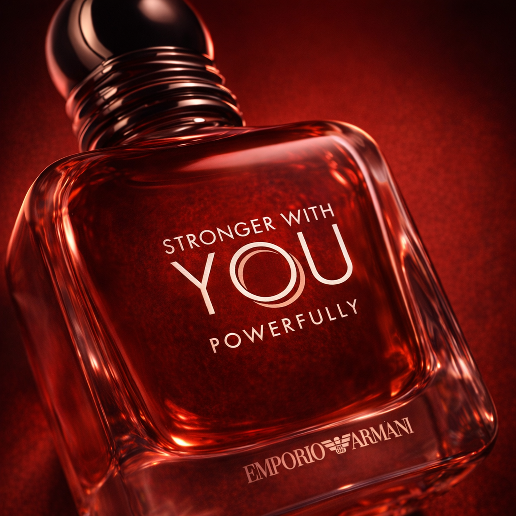 Giorgio Armani Stronger With You Powerfully EDP For Men macro label detail gallery showcase