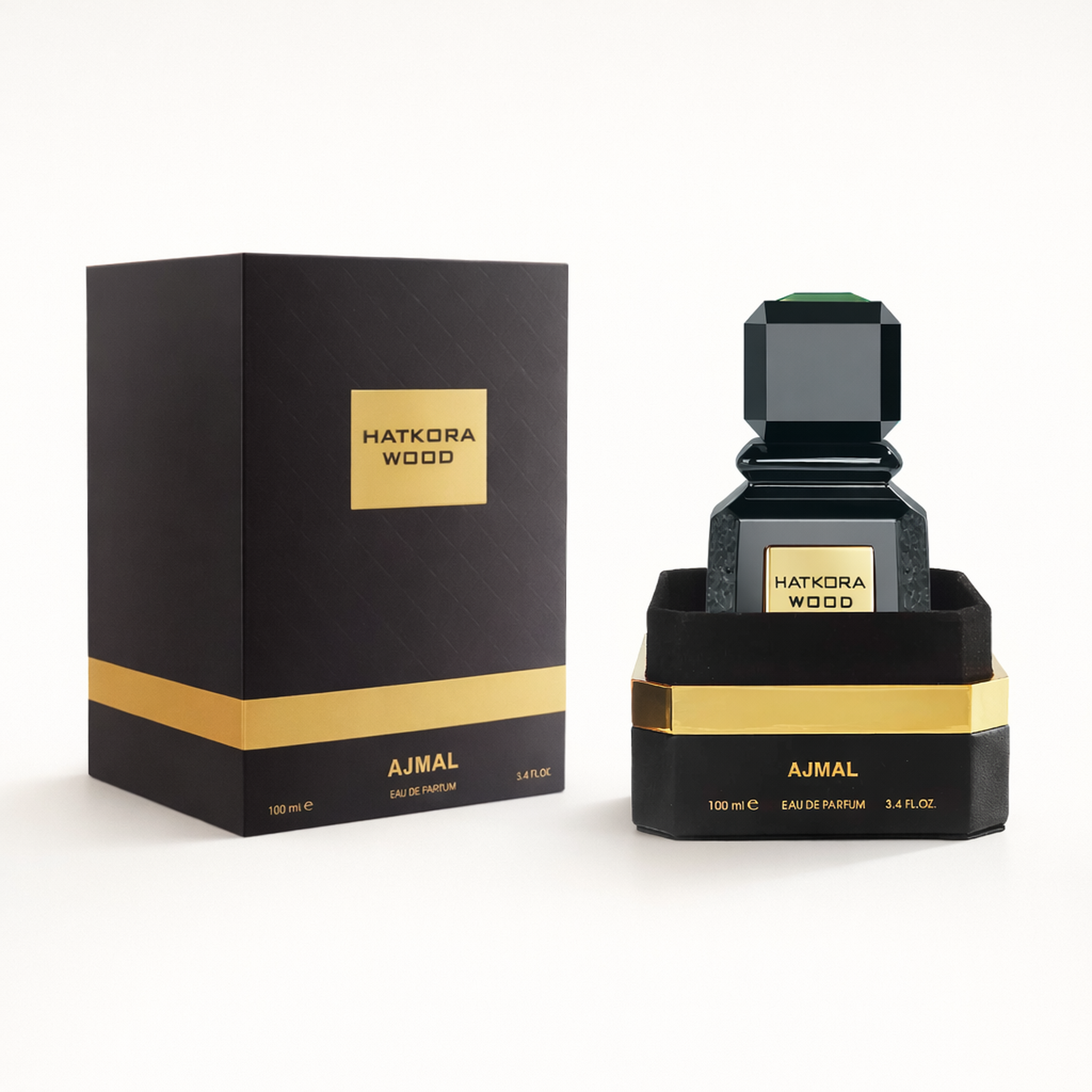 Ajmal Hatkora Wood EDP packaging image
