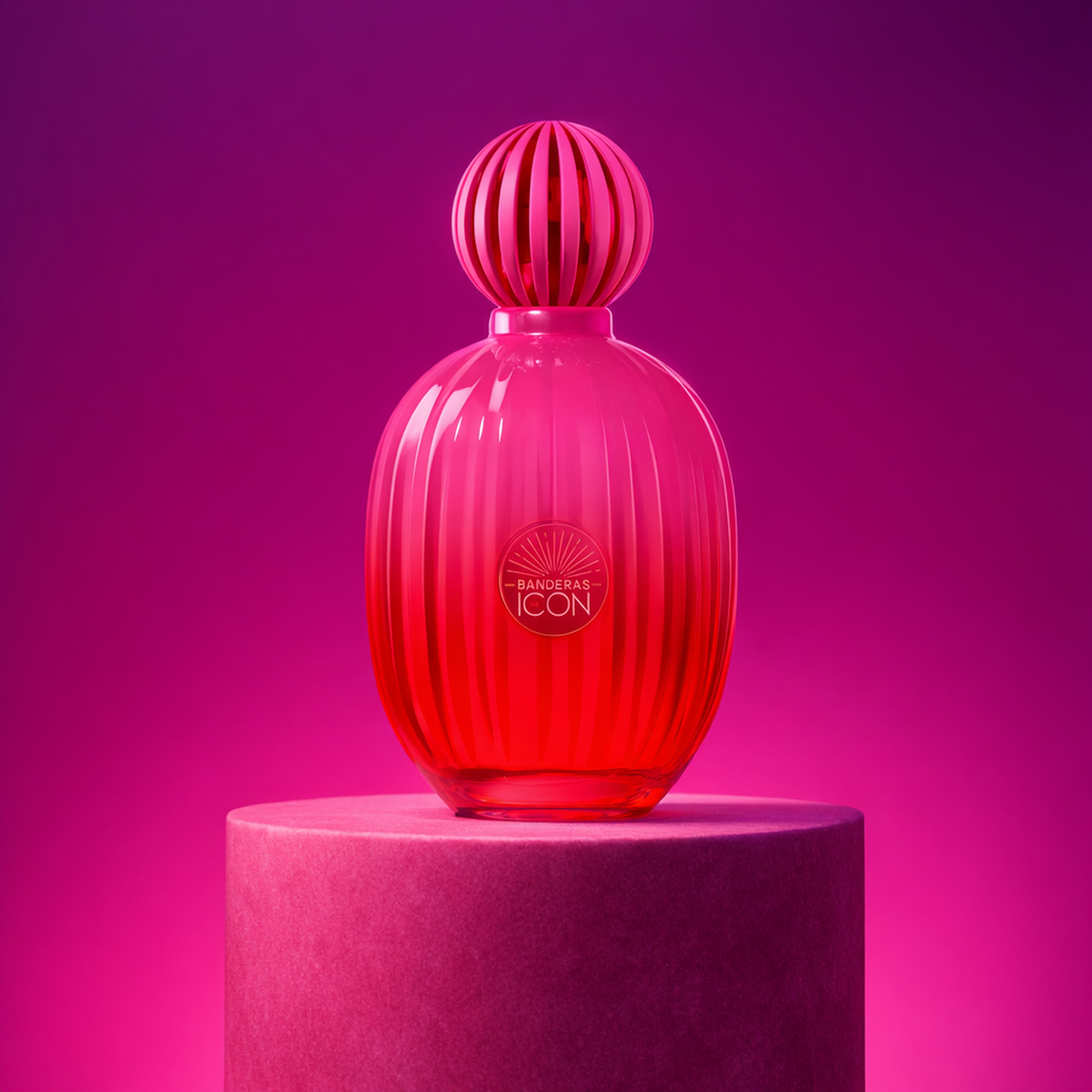 Antonio Banderas The Icon Supreme Intense EDP Intense For Women upright pedestal gallery showcase
