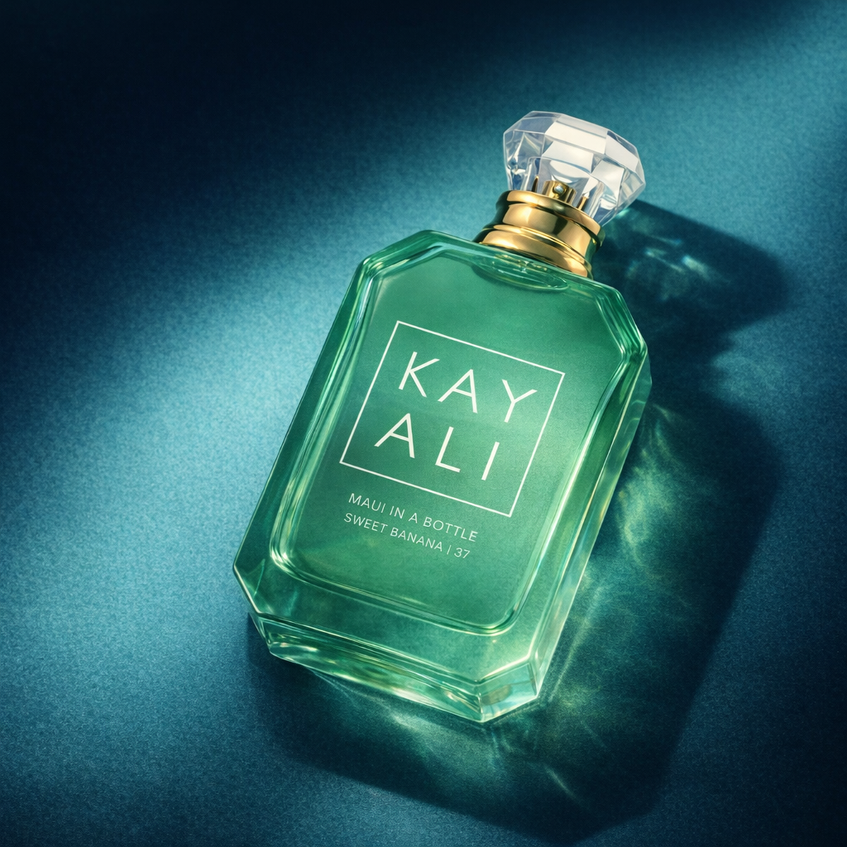 Kayali Maui In a Bottle Sweet Banana 37 EDP angled still-life gallery showcase