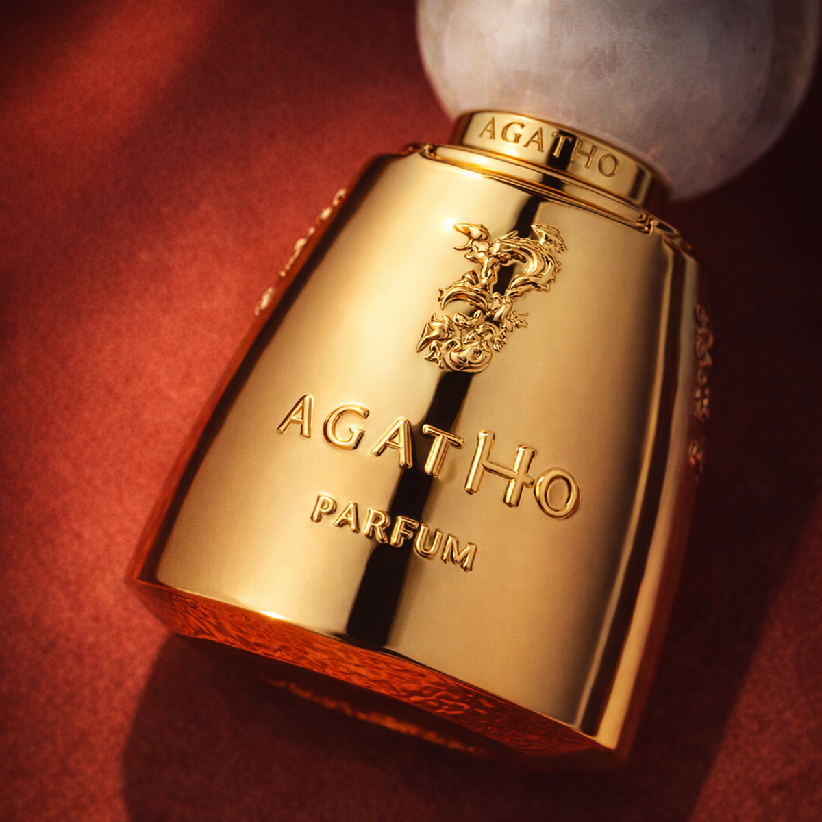 Agatho Parfum Pompei Collection Rossopompeiano Extrait de Parfum generated macro image