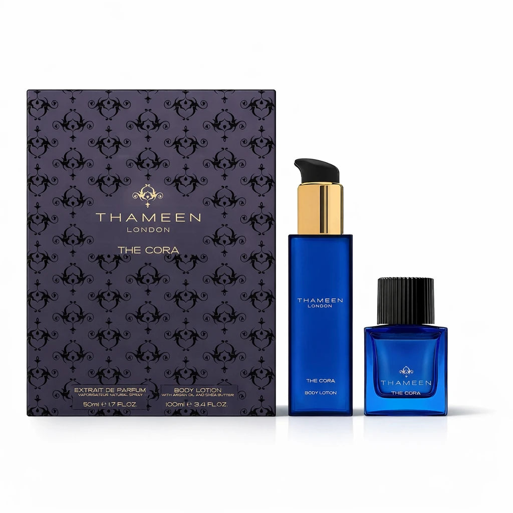 Thameen Treasure Collection The Cora EDP & Body Lotion Gift Set OpenAI studio hero